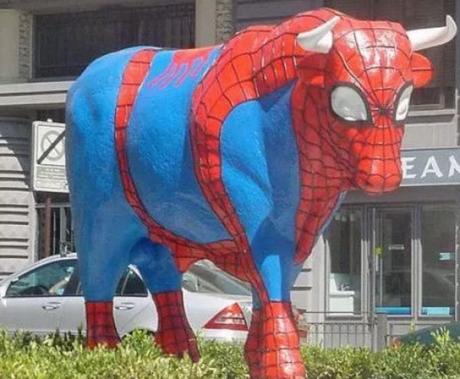 Cow Looks like Spider-Man