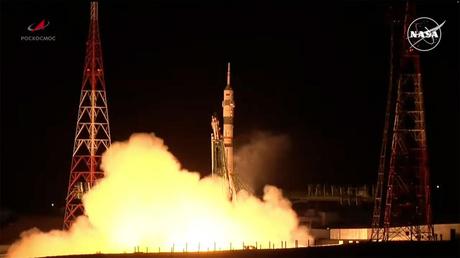 Russia launches NASA astronaut and 2 cosmonauts to space station