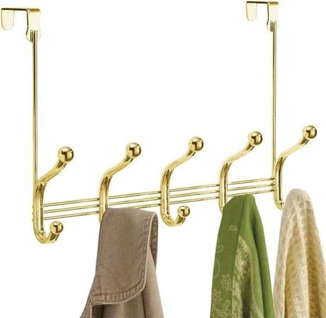 iDesign York Lyra Over-the-Door Towel Rack