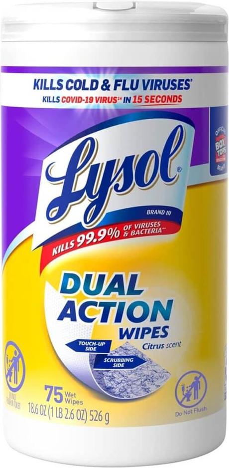 Lysol Dual Action Disinfecting Wipes