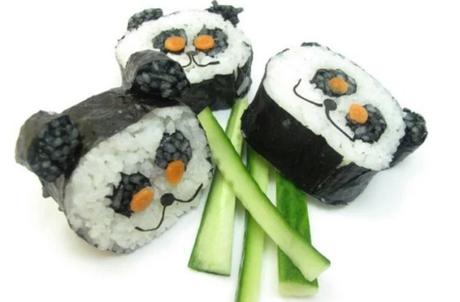 Panda Inspired sushi art