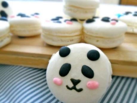 Panda Inspired macaroons