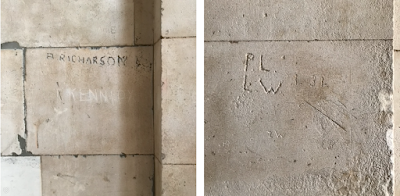 Graffiti at Horseguards Parade building