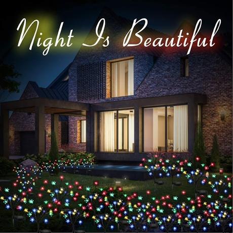 Image:20 LED Solar Fairy Flower Garden Lights