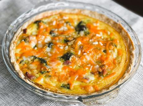 Broccoli, Ham & Cheddar Quiche