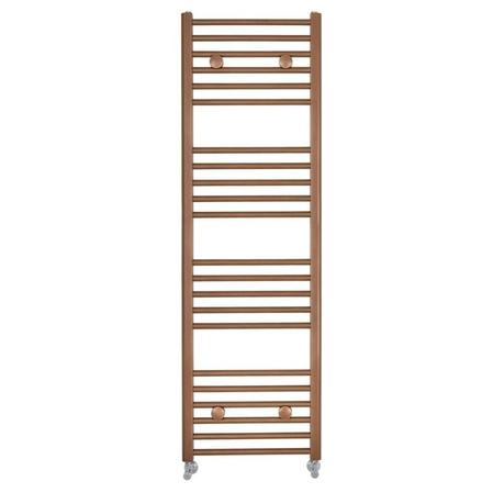 Milano Ive - Metallic Copper Straight Heated Towel Rail - Choice of Size cut out