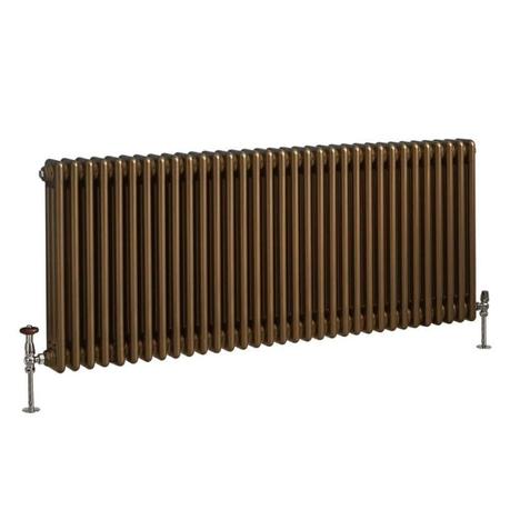 Milano Windsor - Metallic Bronze Horizontal Traditional Column Radiator - Triple Column - Choice of Size cut out