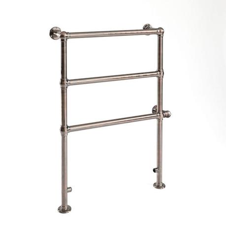 Milano Derwent - Minimalist Electric Traditional Heated Towel Rail 966mm x 673mm - Brushed Bronze cut out