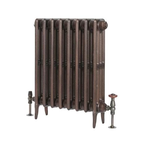 Milano Alice - Classic Cast Iron Column Radiator - 660mm Tall - Antique Copper - Multiple Sizes Available cut out