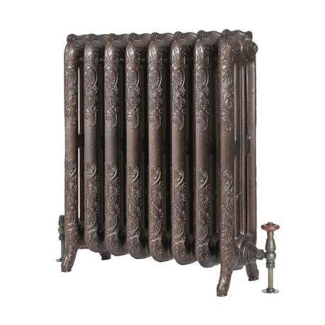 Milano Beatrix - Ornate Cast Iron Radiator - 768mm Tall - Antique Copper cut out