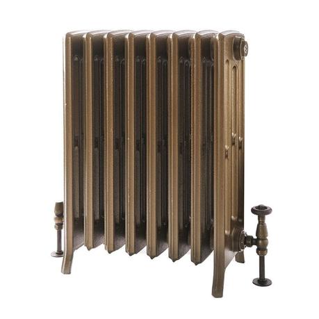 Milano Isabel - 4 Column Cast Iron Radiator - 660mm Tall - Burnt Gold - Multiple Sizes Available cut out