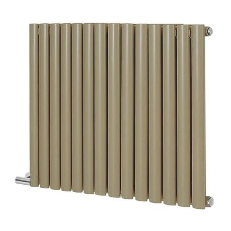 Milano Aruba Electric - Elk Brown Horizontal Designer Radiator - 635mm Tall - Choice of Size, Thermostat and Cable Cover cut out