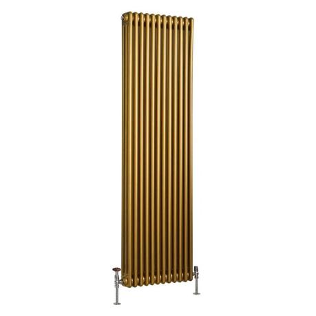 Milano Windsor - Metallic Gold Vertical Traditional Column Radiator (Triple Column) - Choice of Size cut out