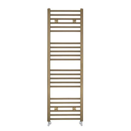 Milano Ive - Metallic Bronze Straight Heated Towel Rail - Choice of Size cut out