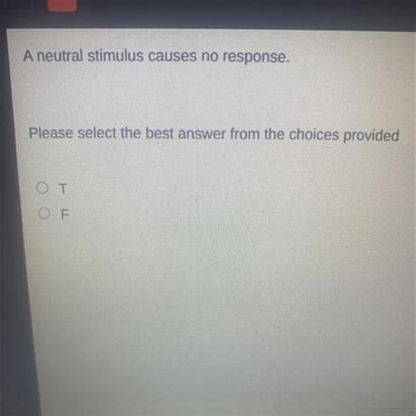 A Neutral Stimulus Causes No Response.