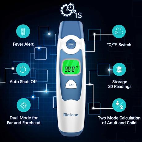 Image: Forehead and Ear Thermometer, Infrared, kids and adults