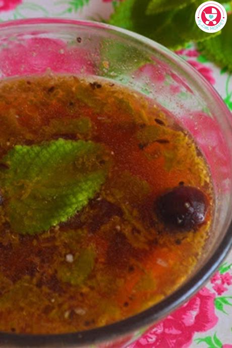 karpooravalli/ ajwain leaves rasam for cold and phlegm, This recipe blends the healing power of Karpooravalli with spices, creating a comfort soup.