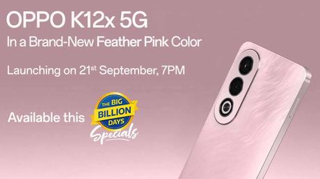 Oppo K12X 5G New Feather Pink Colour Launched In India Will Be Available Flipkart Big Billion Days Sale