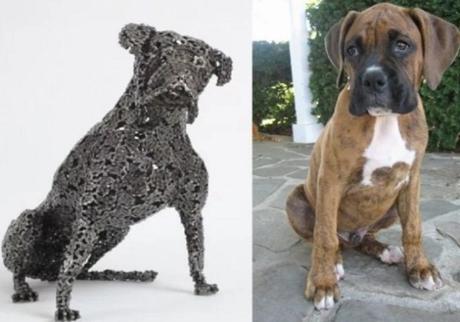 Dog Made of Bicycle Chains