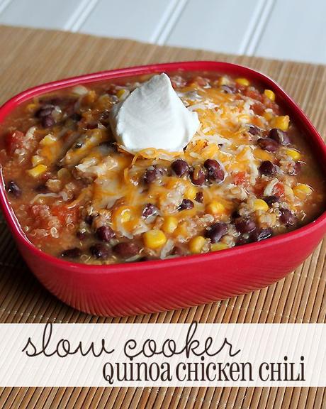 Slow Cooker Quinoa Chicken Chili