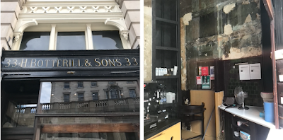 The shops around The Royal Exchange – Searle & Co, cigars and stale pastries