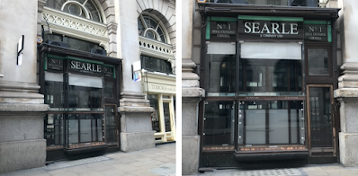 The shops around The Royal Exchange – Searle & Co, cigars and stale pastries