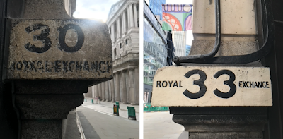 The shops around The Royal Exchange – Searle & Co, cigars and stale pastries