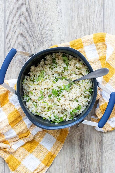 4 Ingredient Cilantro Lime Rice (Rice Cooker Recipe)