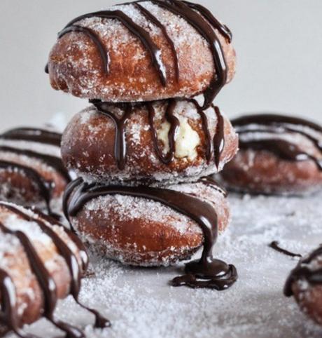 Peanut butter cream filled doughnut