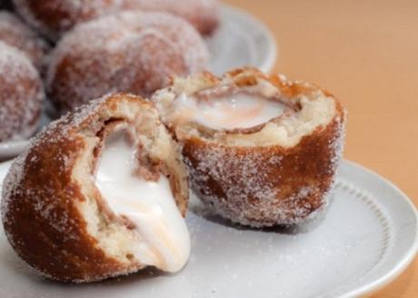 Creme egg filled doughnuts