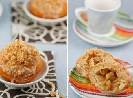 Apple Filled Crumb Doughnuts