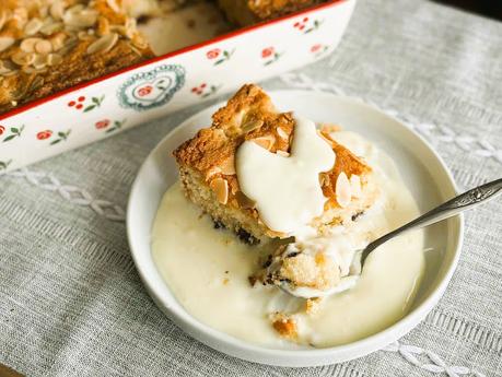 Pear Pudding with Custard