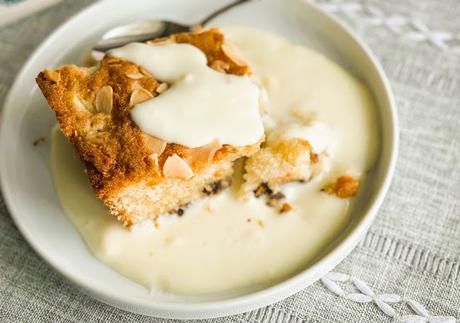 Pear Pudding with Custard