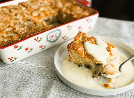 Pear Pudding with Custard