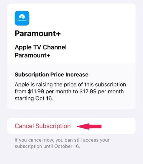 Cancel Paramount+ Subscription