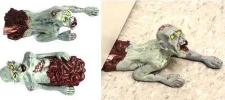 A door stop that looks like a Zombie