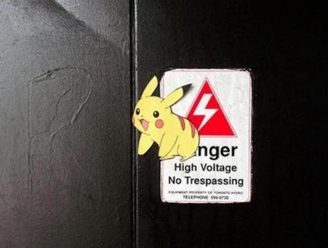 Pikachu inspired street art by Aiden Glynn