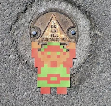 Zelda inspired street art by Aiden Glynn