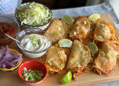 Crispy Shredded Chicken Tacos