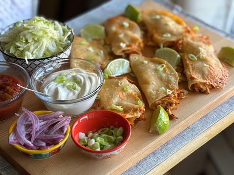 Crispy Shredded Chicken Tacos