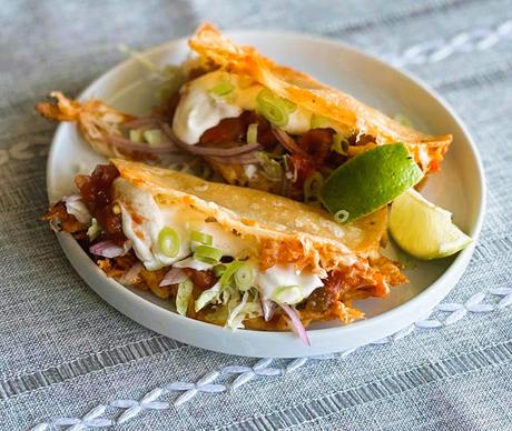 Crispy Shredded Chicken Tacos