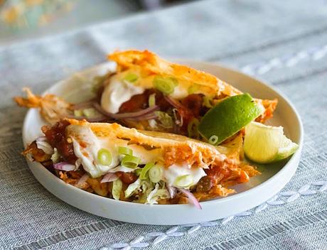 Crispy Shredded Chicken Tacos