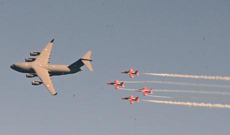 might of IAF on display at Marina ~  interesting Ilyushin !!