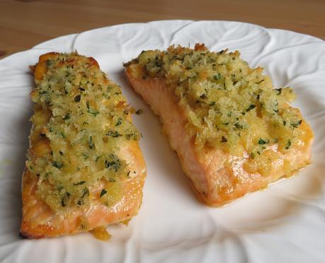 Crispy Coated Honey Mustard Baked Salmon Fillets