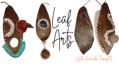 Mixed Media Art Leaves - Fodder Challenge