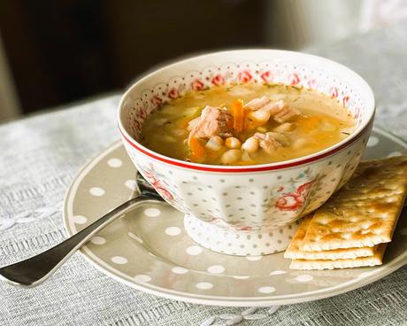 Easy Crockpot Ham & Bean Soup