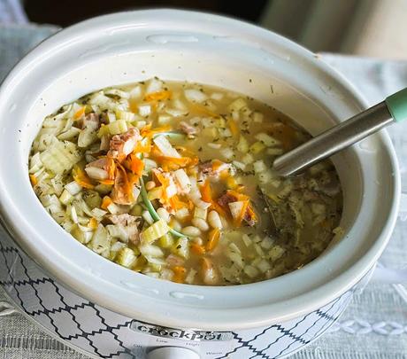 Easy Crockpot Ham & Bean Soup