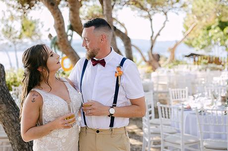 Boho seaside wedding with macrame and pampas grass | Charlotte & Conor