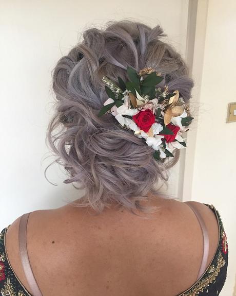 mother of the bride hairstyles textured updo on short hair with flowers michaelgrayhair