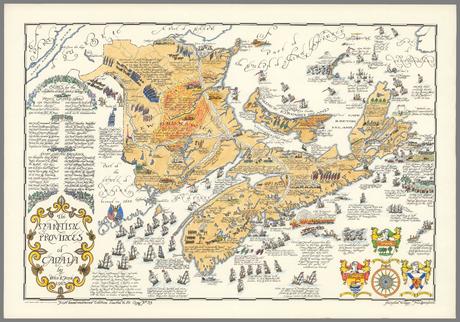 1963 Maritime Provinces of Canada Map